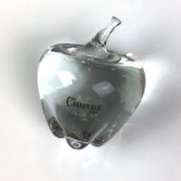 Glass Apple Paperweight Vintage Marked Carnevale - Picture 3 of 9